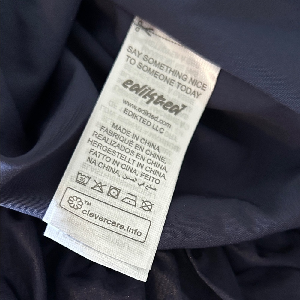 Edikted Elegant Black Bubble Hem Dress Formal Prom Party NWT - Picture 13 of 15